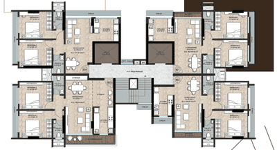 Project Image of 592.0 - 1060.0 Sq.ft 2 BHK Apartment for buy in The Goyal New Abhiram CHSL