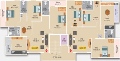 Project Image of 1385.0 - 1645.0 Sq.ft 3 BHK Apartment for buy in MR Guru Krupa