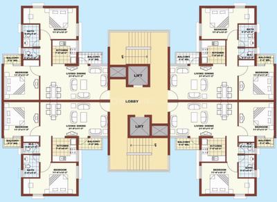 Project Image of 1050.0 - 1075.0 Sq.ft 2 BHK Apartment for buy in Ansal Aastha Pride MIG Zone I