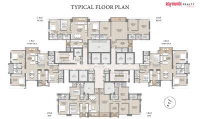 Project Image of 929.57 - 1438.17 Sq.ft 3 BHK Apartment for buy in Raymond The Address By GS Tower C