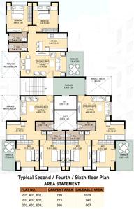 Project Image of 0.0 - 707.0 Sq.ft 2 BHK Apartment for buy in Shubham Tower