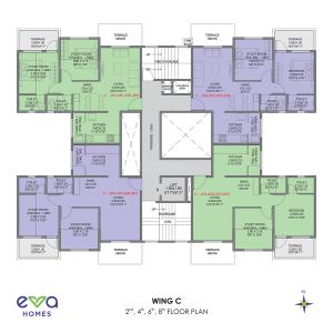 Project Image of 437.0 - 639.27 Sq.ft 1 BHK Apartment for buy in Eva Homes