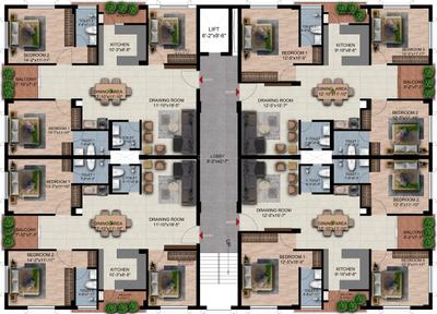 Project Image of 1141.39 - 1145.17 Sq.ft 3 BHK Apartment for buy in HKP Indu Housing Society