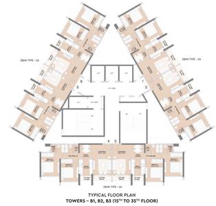 Project Image of 591.58 - 1037.11 Sq.ft 2 BHK Apartment for buy in Sunteck Beach Residences 4