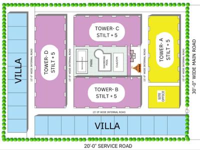 Project Image of 570.0 - 1950.0 Sq.ft 1 BHK Apartment for buy in Pushpanjali Gopika Enclave