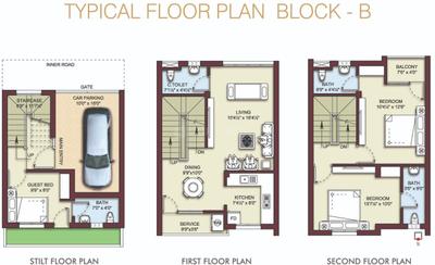 Project Image of 1370.0 - 1430.0 Sq.ft 3 BHK Villa for buy in MGP Blooom Villa
