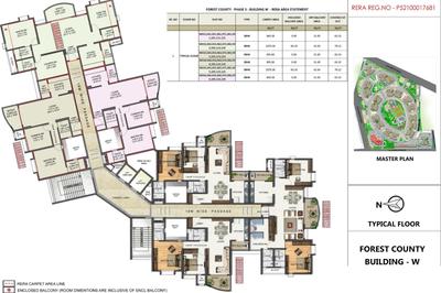 Project Image of 935.54 - 1340.44 Sq.ft 2 BHK Apartment for buy in Vascon Forest County PH 3