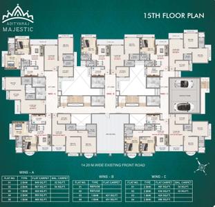 Project Image of 422.0 - 649.0 Sq.ft 1 BHK Apartment for buy in Adityaraj Majestic