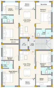 Project Image of 1150.0 - 1155.0 Sq.ft 3 BHK Apartment for buy in Godson Rosan Castle