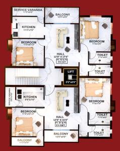Project Image of 974.0 - 976.0 Sq.ft 2 BHK Apartment for buy in Sri Kalpa Vruksham