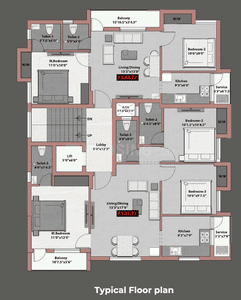 Project Image of 892.0 - 1297.0 Sq.ft 2 BHK Apartment for buy in MP Rue Radiale Ph 1