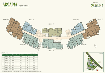 Project Image of 487.0 - 1531.0 Sq.ft 1 BHK Apartment for buy in Siddha Serena Phase III