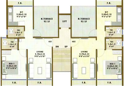 Project Image of 560.0 - 860.0 Sq.ft 1 RK Apartment for buy in Sai Prabhu Aura