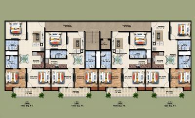 Project Image of 700.0 - 1750.0 Sq.ft 1 BHK Builder Floor for buy in Trivor Urbania Luxury Apartment