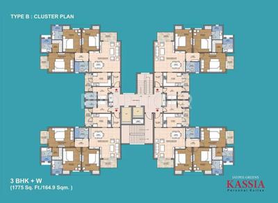 Project Image of 770.0 - 2015.0 Sq.ft 1 BHK Apartment for buy in Jaypee Greens Kassia