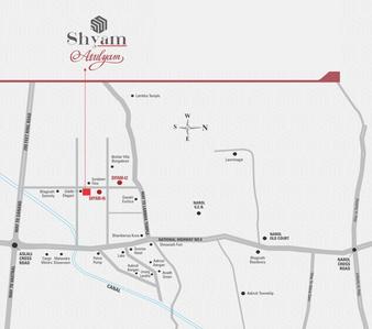 Project Image of 511.07 - 627.32 Sq.ft 2 BHK Apartment for buy in Shyam Atulyam