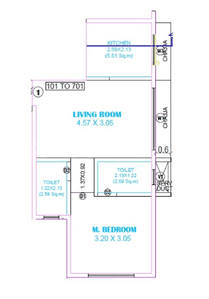 Project Image of 406.23 - 612.04 Sq.ft 1 BHK Apartment for buy in Friya Mahavir Shubh
