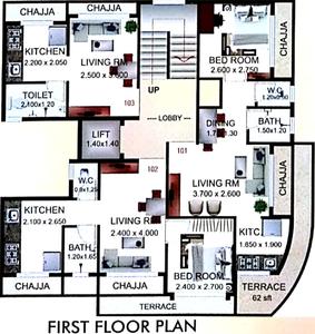 Project Image of 0.0 - 157.0 Sq.ft 1 RK Apartment for buy in Komal Lakshya