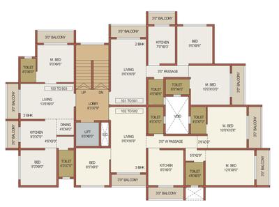 Project Image of 555.0 - 847.0 Sq.ft 2 BHK Apartment for buy in Sai Varsha