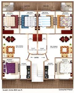Project Image of 0.0 - 1100.0 Sq.ft 3 BHK Apartment for buy in Paradise Darpan Floors