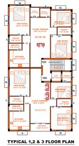 Project Image of 1310.0 - 1360.0 Sq.ft 3 BHK Apartment for buy in Perfect Prajana