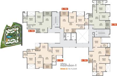 Project Image of 774.0 - 960.0 Sq.ft 2 BHK Apartment for buy in Rohan Madhuban II Wings A B C