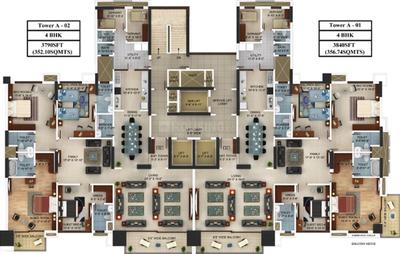 Project Image of 2650.0 - 5045.0 Sq.ft 3 BHK Apartment for buy in Mantri Blossom 1