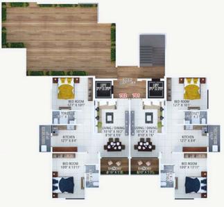 Project Image of 1050.0 - 1200.0 Sq.ft 2 BHK Apartment for buy in Design Signature Height