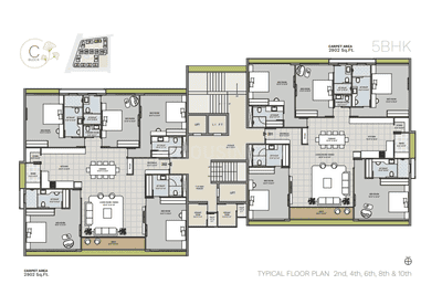 Project Image of 1911.0 - 6203.0 Sq.ft 3 BHK Apartment for buy in Avadh Ercole