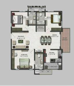Project Image of 0.0 - 1890.0 Sq.ft 3 BHK Builder Floor for buy in Goyal Ultra Luxury Floors