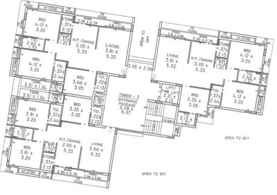 Project Image of 961.22 - 1014.28 Sq.ft 3 BHK Apartment for buy in Nand Vishram