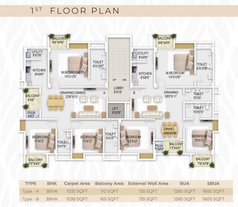 Project Image of 0.0 - 1600.0 Sq.ft 3 BHK Apartment for buy in Dolphin Laxmi Nibas