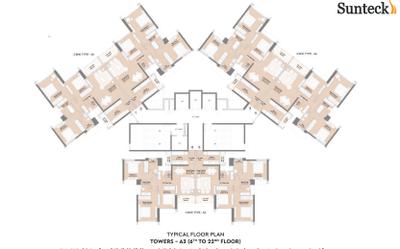 Project Image of 591.58 - 1037.11 Sq.ft 2 BHK Apartment for buy in Sunteck Beach Residences 4
