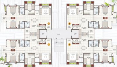 Project Image of 0.0 - 1991.0 Sq.ft 3 BHK Apartment for buy in Gokul Paradise