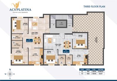 Project Image of 720.0 - 1211.0 Sq.ft 2 BHK Apartment for buy in ACS Platina