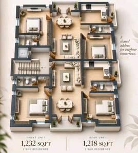 Project Image of 1218.0 - 1232.0 Sq.ft 2 BHK Apartment for buy in Vedha Vihar