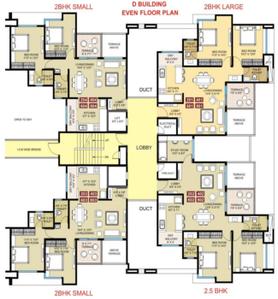 Project Image of 832.0 - 1034.0 Sq.ft 2 BHK Apartment for buy in Vasudha Sai Eshanya C D Wing