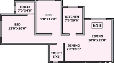 Project Image of 613.0 - 807.0 Sq.ft 2 BHK Apartment for buy in Bidker Pawan Paradise