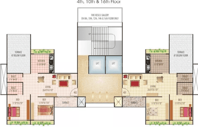 Project Image of 543.0 - 690.0 Sq.ft 3 BHK Apartment for buy in Sunny Orchid Arcade