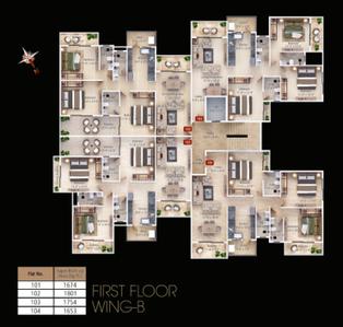 Project Image of 1645.0 - 1827.0 Sq.ft 3 BHK Apartment for buy in Florenza Apartment