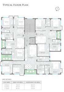 Project Image of 986 Sq.ft 3 BHK Apartment / Flat for sale in Salt Lake City for Rs. 6500000