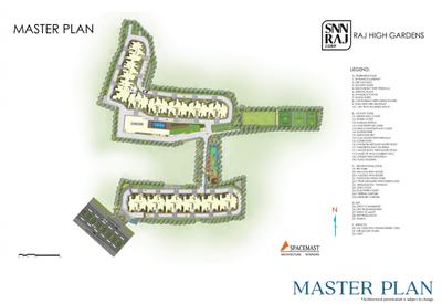 Project Image of 880.0 - 1685.0 Sq.ft 2 BHK Apartment for buy in SNN Raj High Gardens