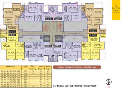 Project Image of 691.0 - 779.0 Sq.ft 2 BHK Apartment for buy in Sentosa Serene