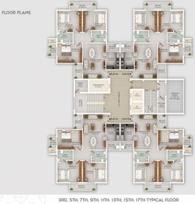 Project Image of 1550.0 - 1800.0 Sq.ft 3 BHK Apartment for buy in GBN Skywalk