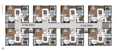 Project Image of 1206.0 - 1530.0 Sq.ft 2 BHK Apartment for buy in Radiant SR Middle Town
