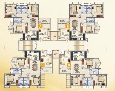 Project Image of 1565.0 - 1609.0 Sq.ft 3 BHK Apartment for buy in ABAD Daffodil Gardens