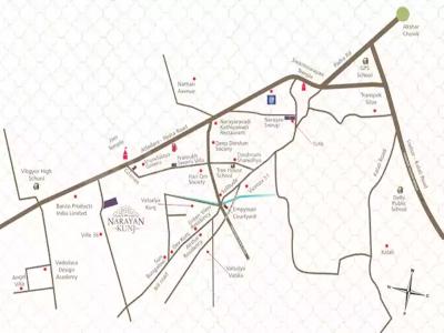 Narayan Kunj Tower A B And C Location Plan 1