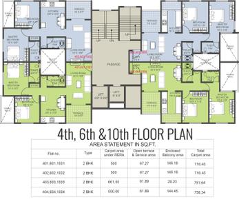 Project Image of 1000 Sq.ft 2 BHK Apartment / Flat for sale in Wakad for Rs. 8500000