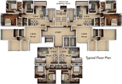 Project Image of 658.0 - 1162.0 Sq.ft 2 BHK Apartment for buy in Sangam Nero