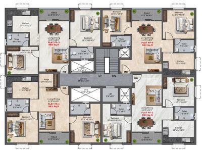Project Image of 897.0 - 1402.0 Sq.ft 2 BHK Apartment for buy in Charan Paradise